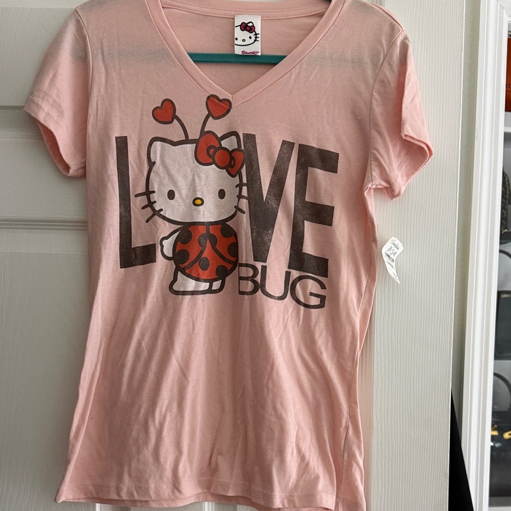 Hello Kitty Pink Love Bug Short Sleeve Tee